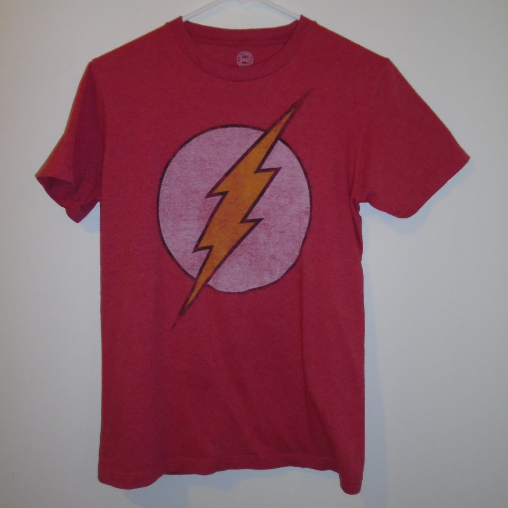 DC Comic Original Men's Small Red The Flash Tee